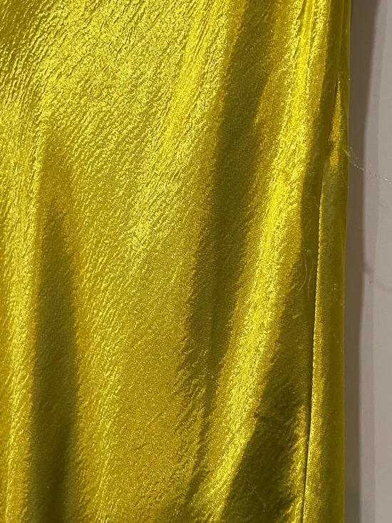 Chartreuse Cowl Neck Slip Dress - Picture 5 of 6